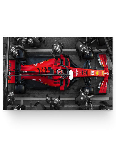 iWow Poster Gifts Charles Leclerc F1 Formula 1 Ferrari Sf90 Pit Stop F1 2019 Family Friend Gift Unisex, Wedding, Anniversary, Awesome Birthday Perfect Happy Birthday Decor Bedroom, Living Room
